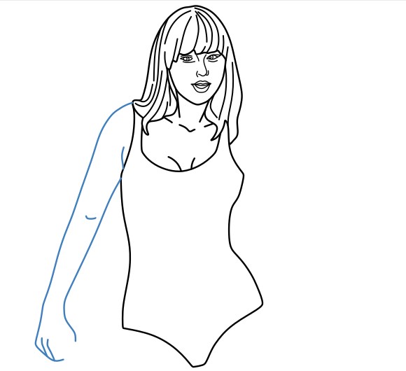 Hướng dẫn vẽ Taylor Swift đang biểu diễn. - Bước 10