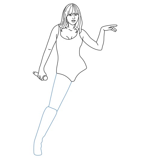 Hướng dẫn vẽ Taylor Swift đang biểu diễn. - Bước 13