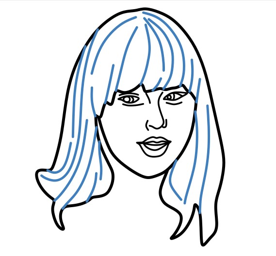 Hướng dẫn vẽ Taylor Swift đang biểu diễn. - Bước 6