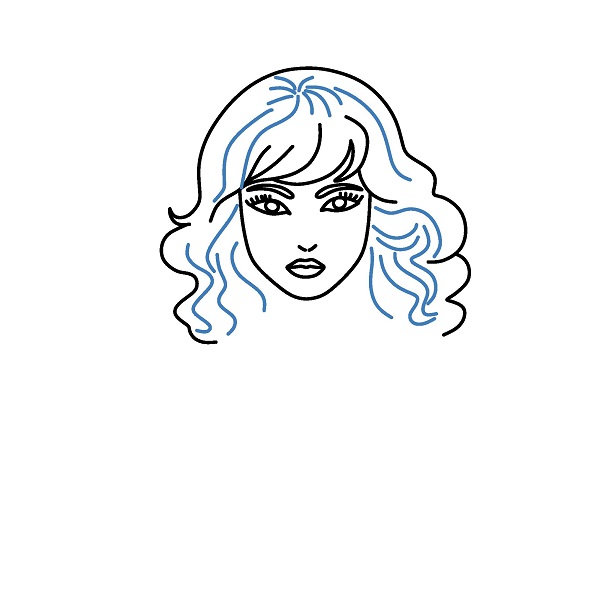 Hướng dẫn vẽ Taylor Swift sang trọng. - Bước 5