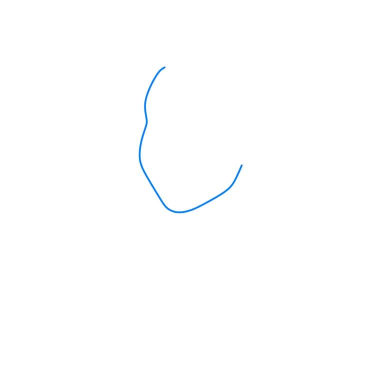 Hướng dẫn cách vẽ công chúa Belle chi tiết từng bước cho bé - Bước 1