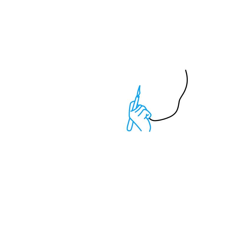 Hướng dẫn vẽ công chúa Belle đơn giản dễ thương - Bước 2