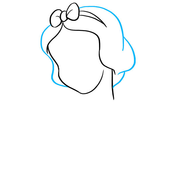 Hướng dẫn cách vẽ bạch tuyết đơn giản cho bé - Bước 3