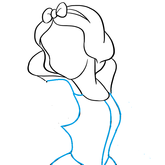 Hướng dẫn cách vẽ bạch tuyết đơn giản cho bé - Bước 5