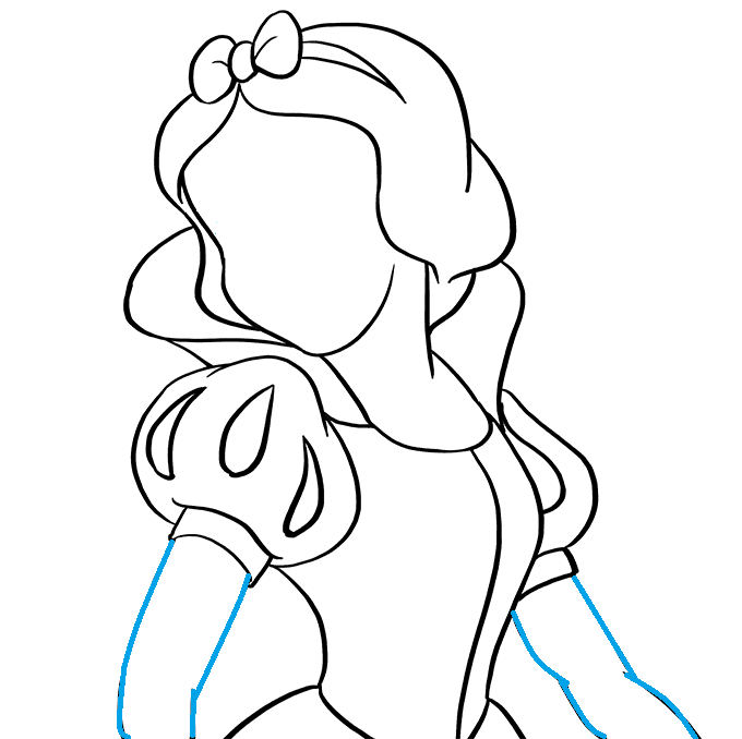 Hướng dẫn cách vẽ bạch tuyết đơn giản cho bé - Bước 6