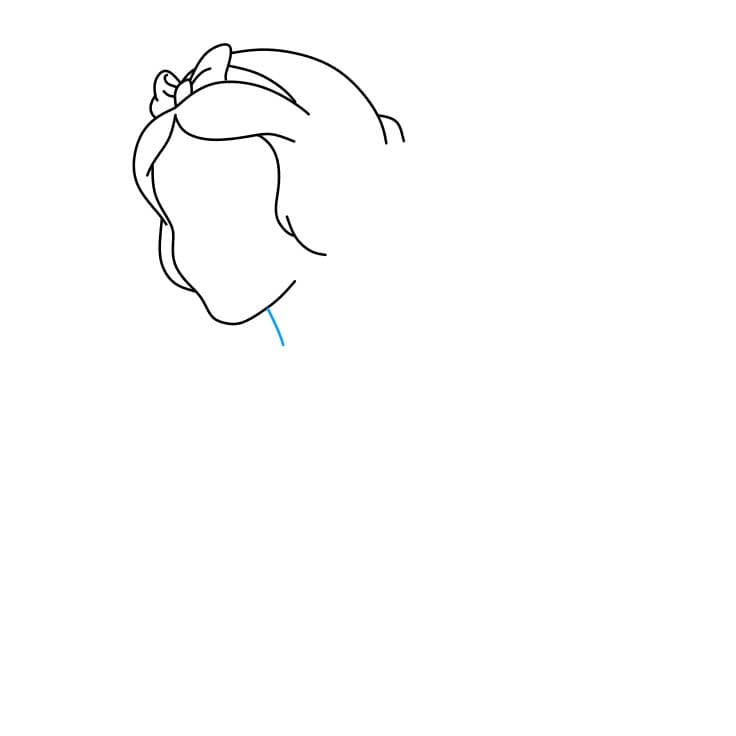 Hướng dẫn vẽ dễ dàng : công chúa bạch tuyết - Bước 3