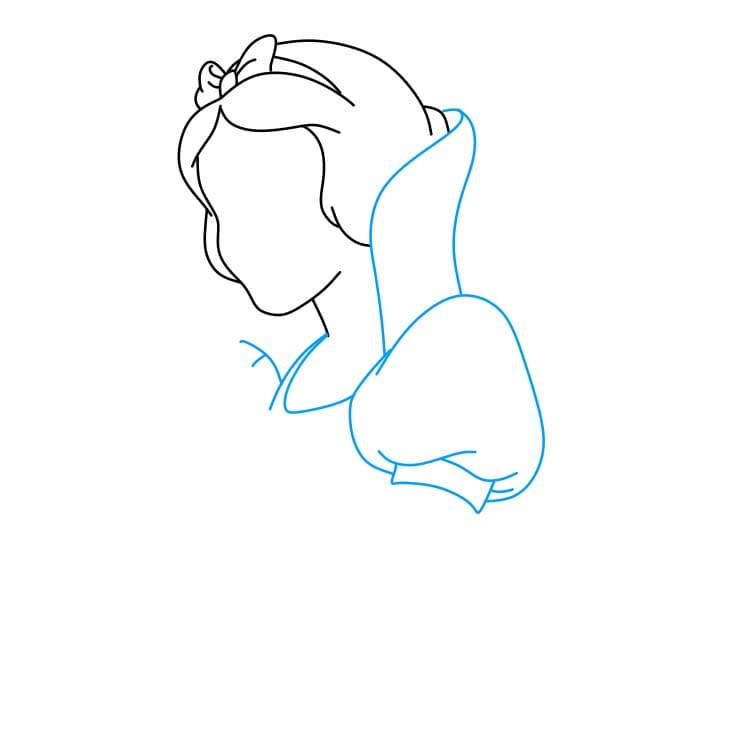 Hướng dẫn vẽ dễ dàng : công chúa bạch tuyết - Bước 4