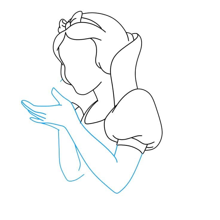 Hướng dẫn vẽ dễ dàng : công chúa bạch tuyết - Bước 5