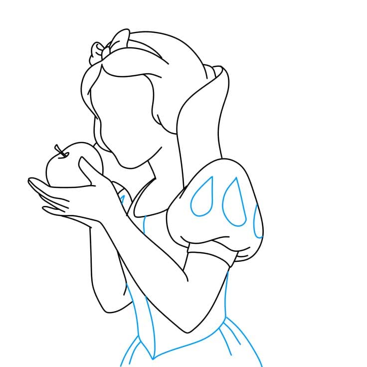 Hướng dẫn vẽ dễ dàng : công chúa bạch tuyết - Bước 6