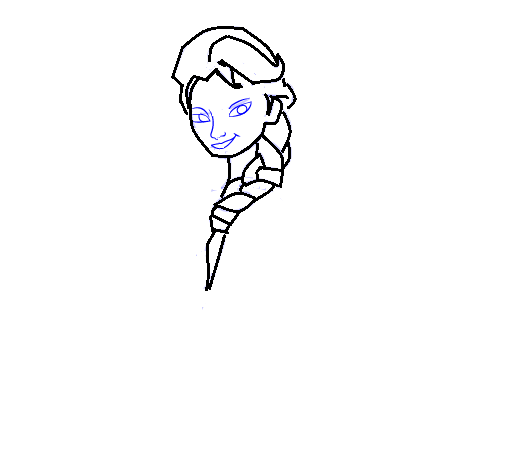 Hướng dẫn cách vẽ công chúa Elsa đơn giản và dễ thương cho bé - Bước 3