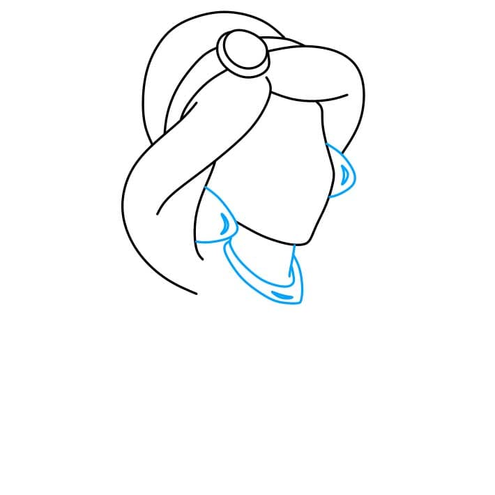 Hướng dẫn vẽ dễ dàng : công chúa Jasmine - Bước 3