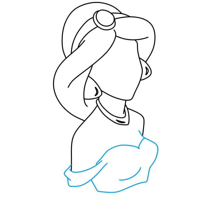 Hướng dẫn vẽ dễ dàng : công chúa Jasmine - Bước 4