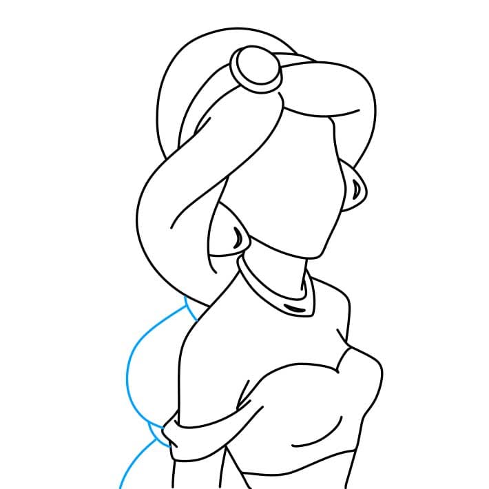 Hướng dẫn vẽ dễ dàng : công chúa Jasmine - Bước 5