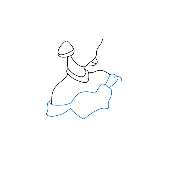 Hướng dẫn cách vẽ công chúa Jasmine đơn giản - Bước 3