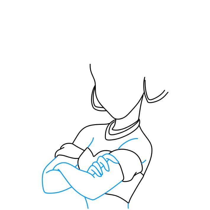 Hướng dẫn cách vẽ công chúa Jasmine chi tiết từng bước cho bé - Bước 3