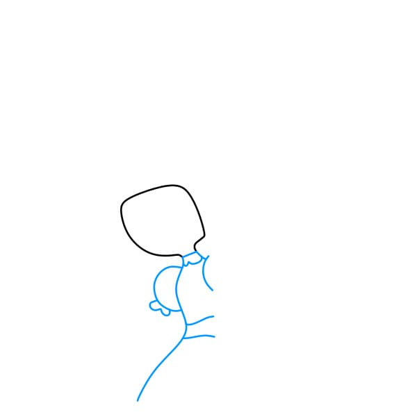 Hướng dẫn vẽ công chúa kẹo cao su đơn giản và dễ thương cho bé - Bước 2