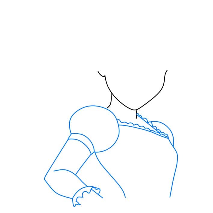 Hướng dẫn cách vẽ công chúa tóc mây đơn giản - Bước 3