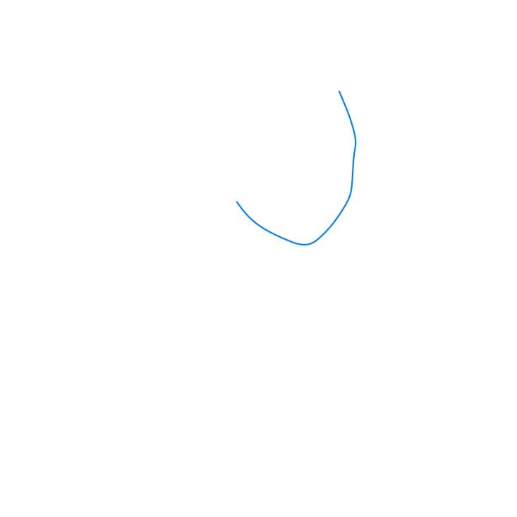 Hướng dẫn cách vẽ công chúa tóc mây cho bé - Bước 1