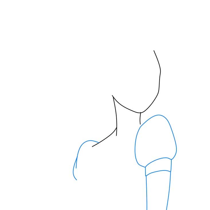 Hướng dẫn cách vẽ công chúa tóc mây cho bé - Bước 2