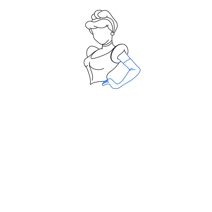 Hướng dẫn vẽ nàng lọ lem thật xinh đẹp - Bước 6