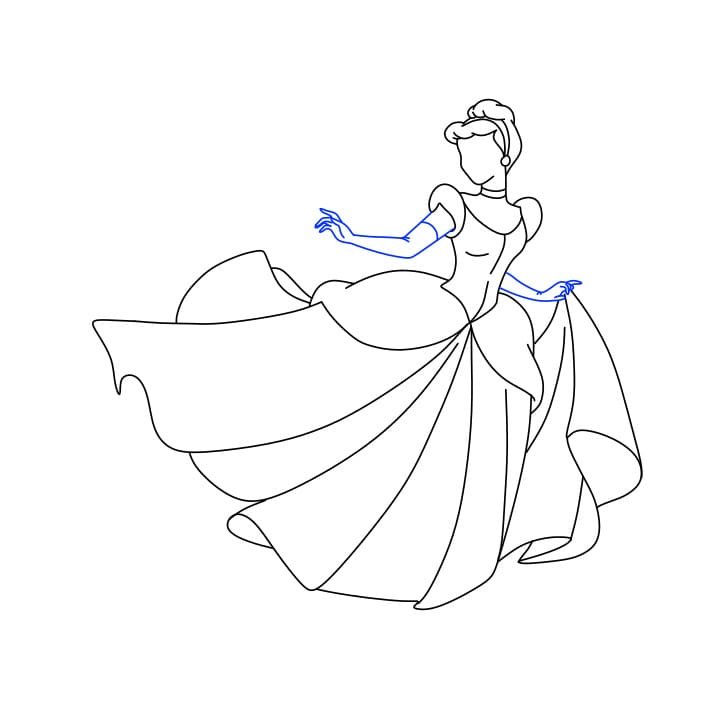 Hướng dẫn vẽ nàng lọ lem - Bước 6