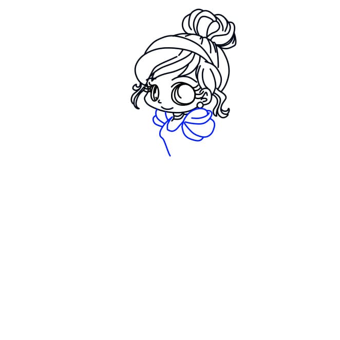 Hướng dẫn vẽ nàng lọ lem xinh xắn - Bước 7