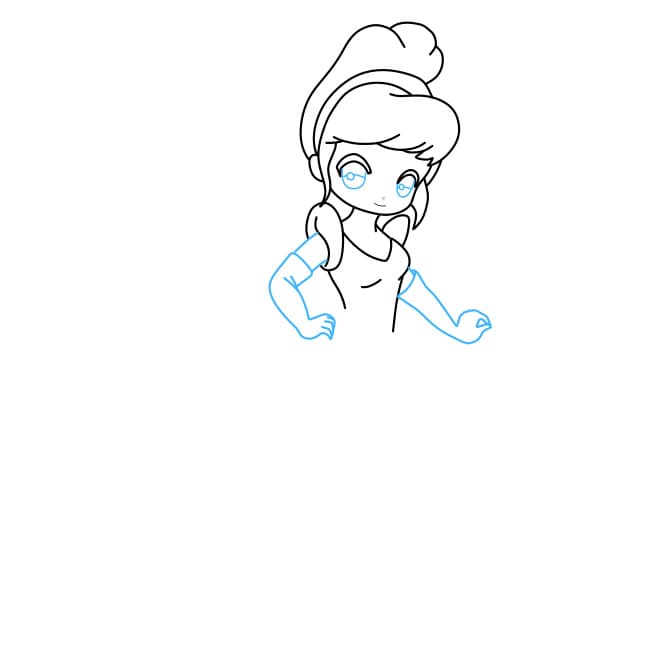 Hướng dẫn vẽ nàng lọ lem đáng yêu - Bước 8