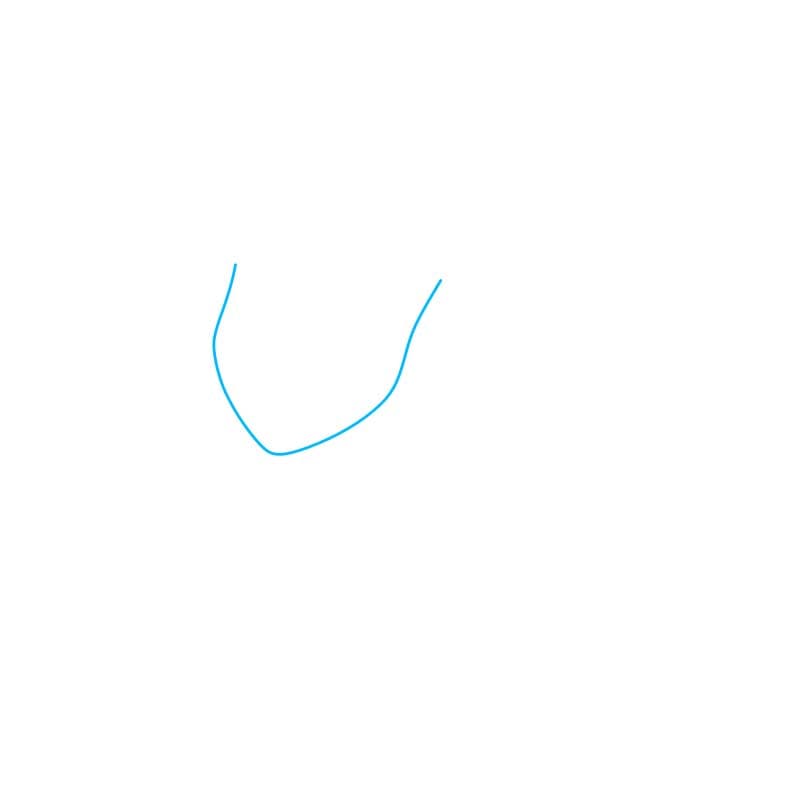 Hướng dẫn cách vẽ nàng tiên cá Ariel chi tiết từng bước cho bé - Bước 1