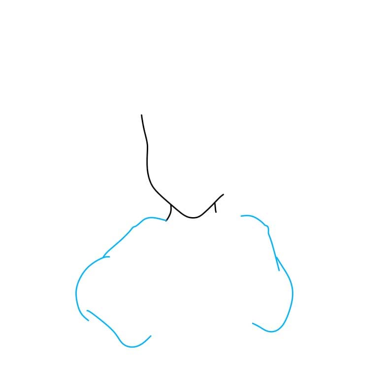 Hướng dẫn vẽ nàng tiên cá Ariel đơn giản dễ thương - Bước 2