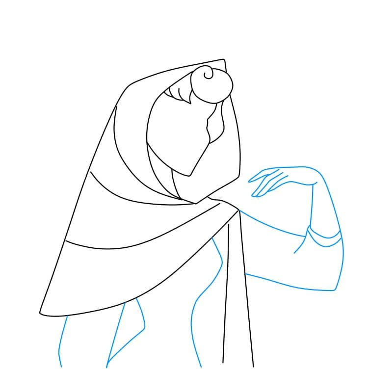 Hướng dẫn vẽ dễ dàng : công chúa Aurora - Bước 3