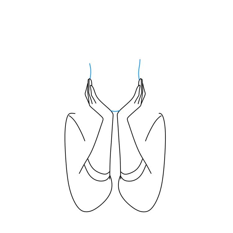 Hướng dẫn cách vẽ công chúa Aurora đang chống cằm - Bước 2