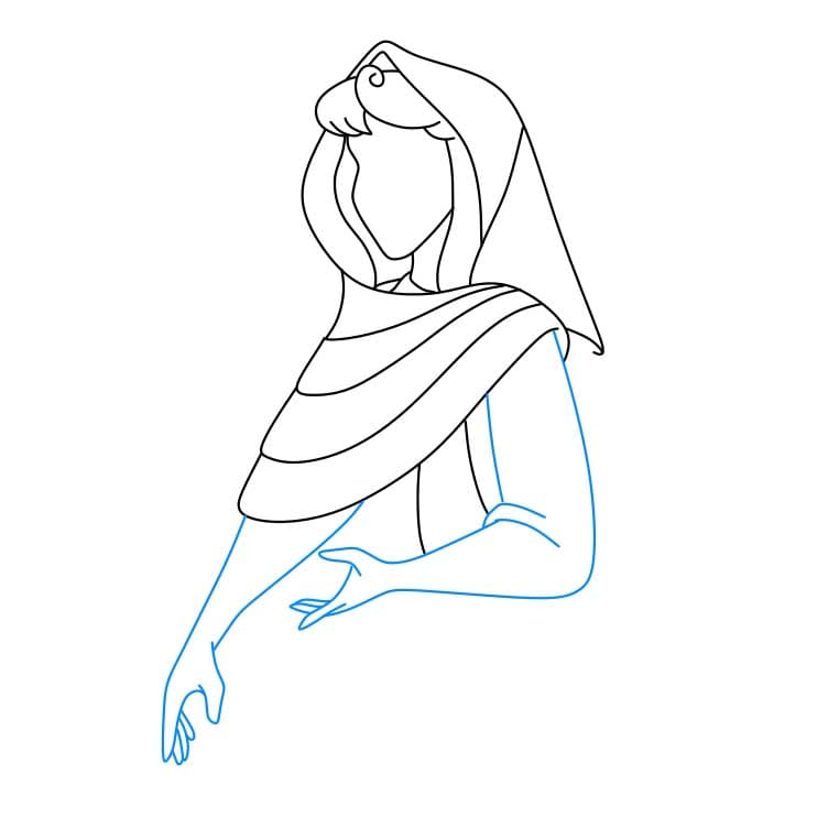 Hướng dẫn cách vẽ công chúa Briar Rose chi tiết từng bước cho bé - Bước 4