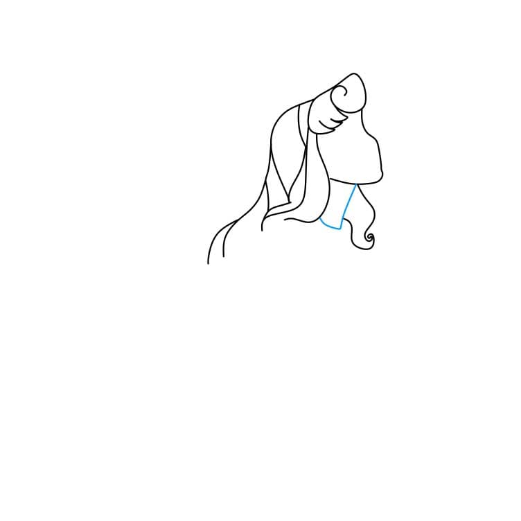 Hướng dẫn vẽ công chúa Briar Rose dễ thương - Bước 3