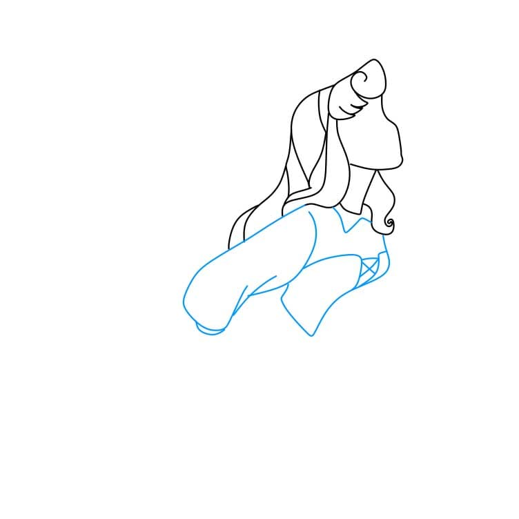 Hướng dẫn vẽ công chúa Briar Rose dễ thương - Bước 4