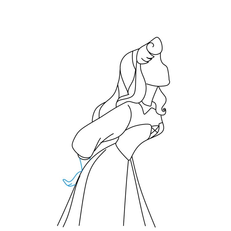 Hướng dẫn vẽ công chúa Briar Rose dễ thương - Bước 5