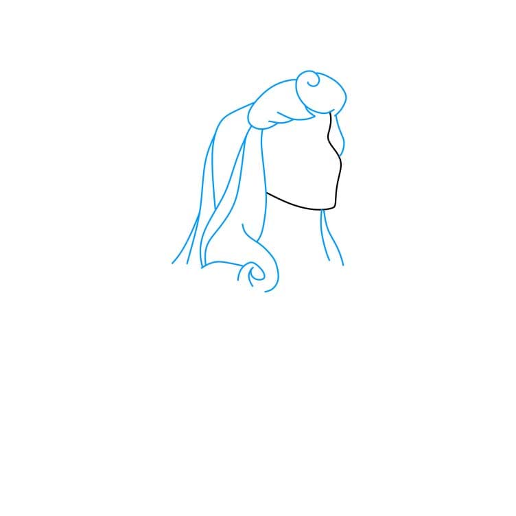 Hướng dẫn vẽ công chúa Briar Rose đơn giản cho bé - Bước 2