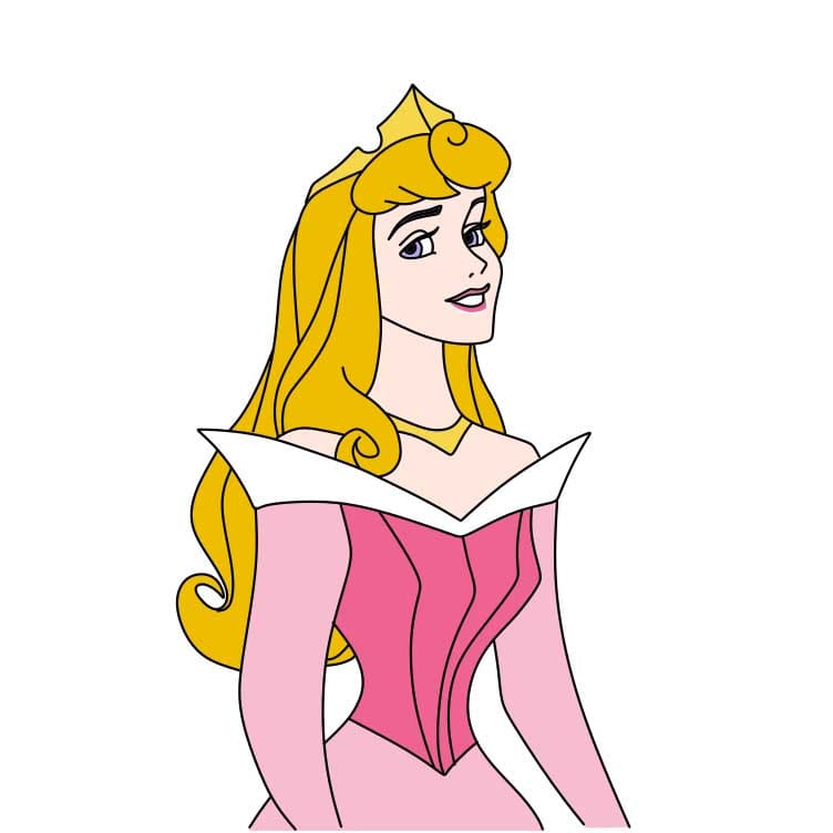 Hướng dẫn vẽ công chúa Briar Rose đơn giản cho bé