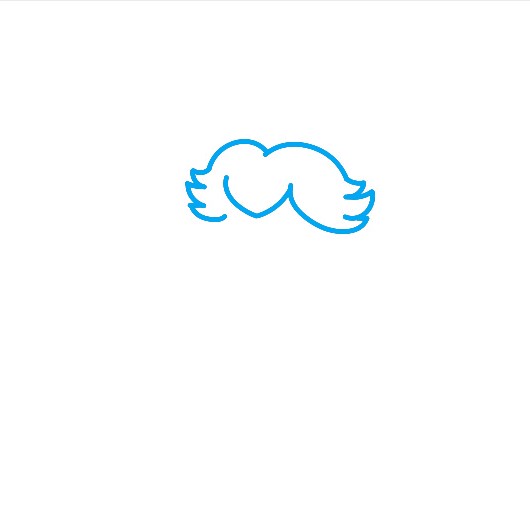 Hướng dẫn vẽ Công chúa đào cầm ô - Bước 1