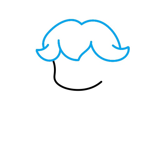 Hướng dẫn vẽ Công chúa đào đáng yêu - Bước 2