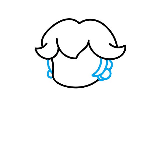 Hướng dẫn vẽ Công chúa đào đáng yêu - Bước 3