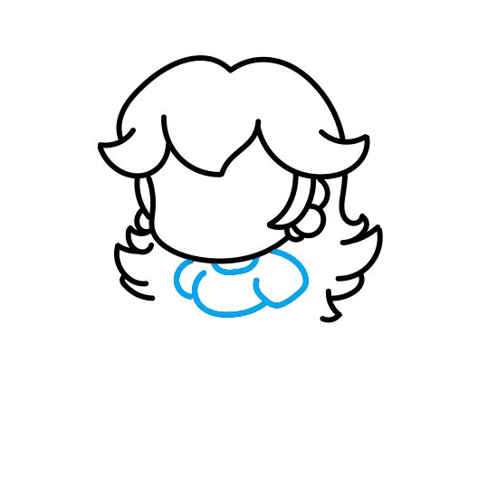 Hướng dẫn vẽ Công chúa đào đáng yêu - Bước 5