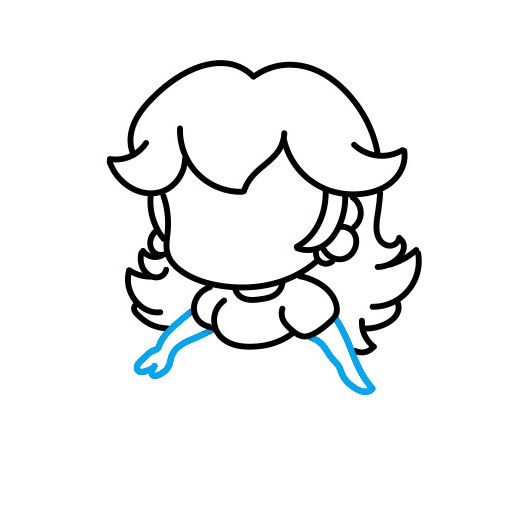 Hướng dẫn vẽ Công chúa đào đáng yêu - Bước 6