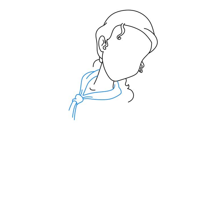 Hướng dẫn cách vẽ công chúa Tiana xinh đẹp và đơn giản cho bé - Bước 4