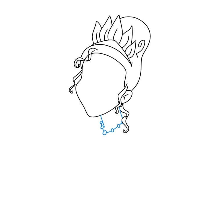 Hướng dẫn vẽ dễ dàng : công chúa Tiana - Bước 3