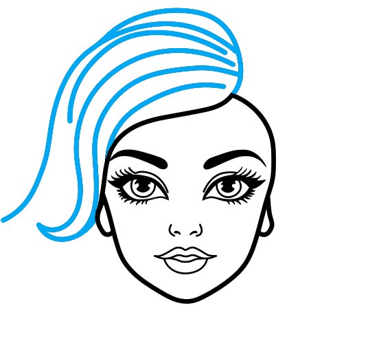 Hướng dẫn vẽ đầu của Barbie - Bước 4