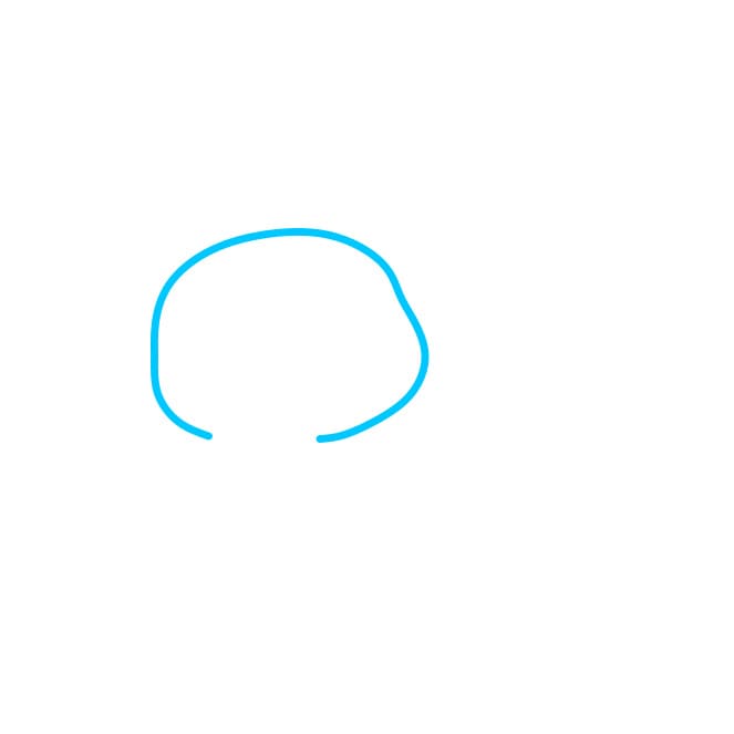 Hướng dẫn vẽ con Axolotl đơn giản và siêu dễ thương - Bước 1