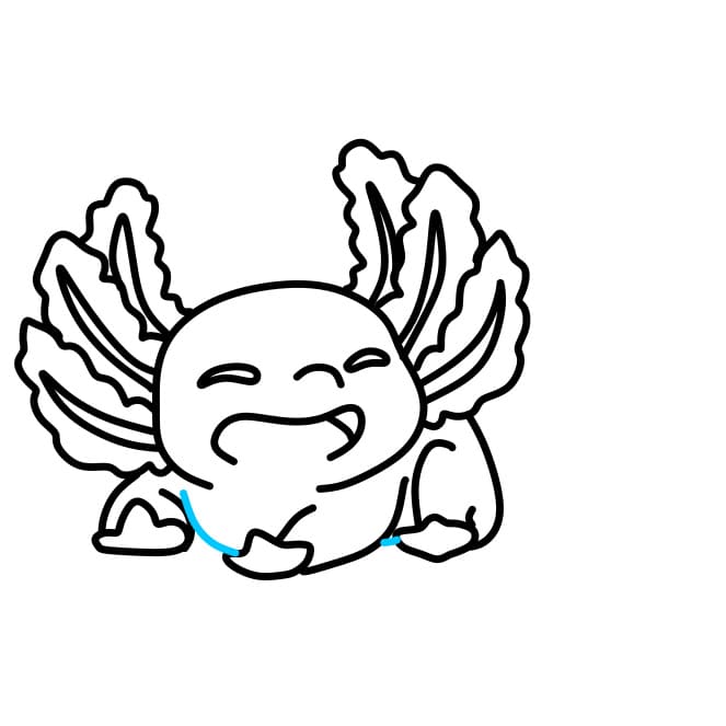Hướng dẫn vẽ con Axolotl đơn giản và siêu dễ thương - Bước 5
