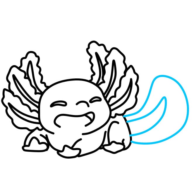 Hướng dẫn vẽ con Axolotl đơn giản và siêu dễ thương - Bước 6