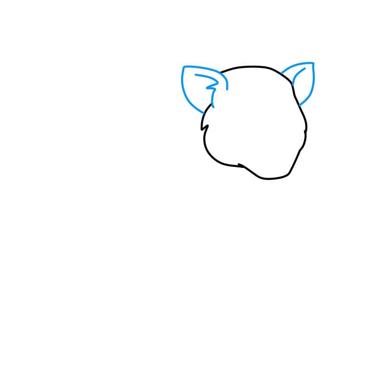 Hướng dẫn cách vẽ báo đốm đơn giản và đẹp cho bé - Bước 2