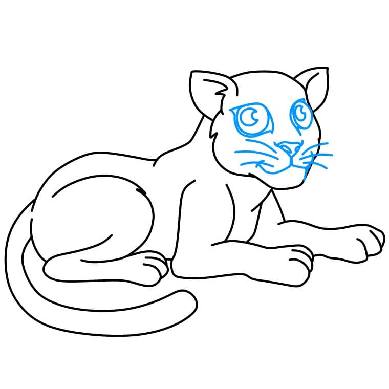 Hướng dẫn cách vẽ báo đốm đơn giản và đẹp cho bé - Bước 6